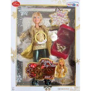 Disney (ディズニー)HANNAH MONTANA Holiday Pop Star SINGING DOLL (Miley Cyrus) 16 Pieces w Holiday