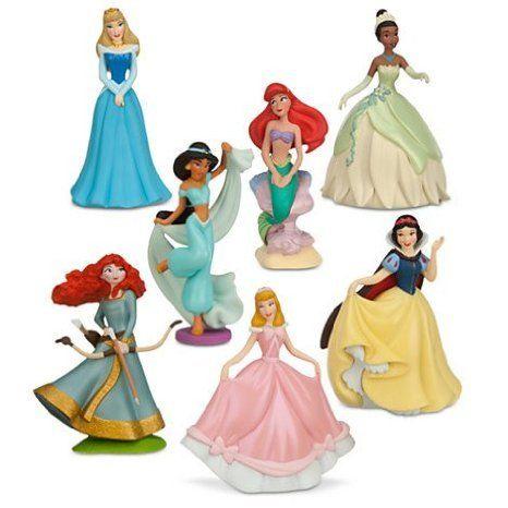 Disney (ディズニー)Princess 7 Piece Play Set - Snow White, Cinderella, Aurora, Ariel, Jasmine, Tia