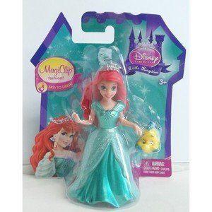 Disney (ウォルトディズニー)THE LITTLE MERMAID Princess Doll \u0026 Dress ARIEL \u0026 FLOUNDER Easy-Dress MagiClip F フィギュア本体-ゲーム、おもちゃ-フィギュア