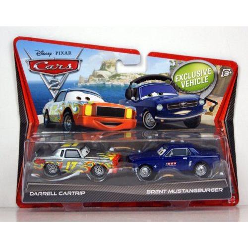 Disney ウォルトディズニー Pixar ピクサー Cars- Darrell Cartrip and Brent Mustangburger 図形 あやつり人形 お フィギュア-ゲーム、おもちゃ-フィギュア本体