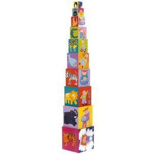 Djeco / Funny Nesting \u0026 Stacking Cubes ブロック おもちゃ