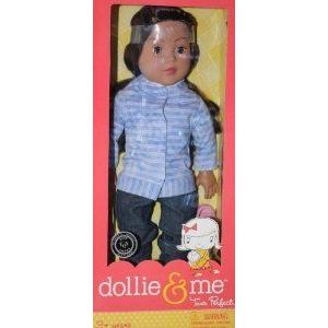 Dollie \u0026 Me / Brunette 18 Doll in Blue Stripe Jacket ドール 人形 フィギュア