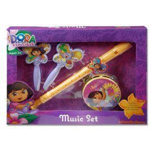 Dora the Explorer Nickelodeon Music Boxed Set w/Flute Maracas \u0026 Tamborine ages 3 and up フィギュア