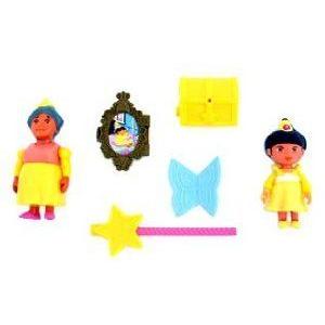 Dora's Magic Castle Accessories - Grandma, Dora, Wand, Mirror \u0026 Treasure Chest お人形さん あやつり人形 フィギ