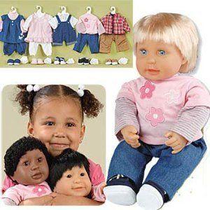 Dress \u0026 Play Pals with 5 outfits - Dark Skin, Black ドール 人形 フィギュア