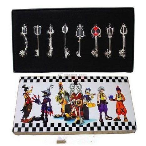 E-busienss Japanese Anime Kingdom Hearts (キングダムハーツ) Ii 8 KEY Blade Sora Necklace Pendant C