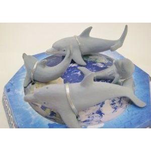 Eco Dome Dolphin Family: Realistic 4 piece Ocean Mammal フィギュア Set