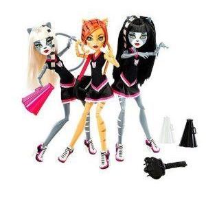 EXCLUSIVE Monster High (モンスターハイ) 3-PACK FEARLEADING Werecats TORALEI Meowlody and Purrsepho