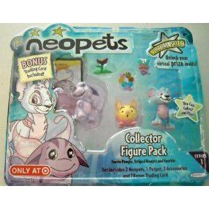 Faerie Poogle, Striped Kougra and Snorkle Collector フィギュア Pack
