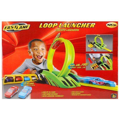 Fast Lane Launch 'N Loop プレイセット ミニカー ミニチュア 模型 プレイセット自動車 ダイキャストの画像