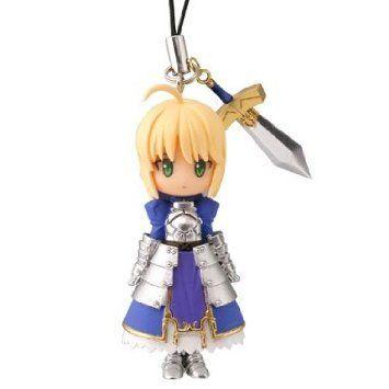 Fate / Stay Night Capsule Q 〜Fortune フィギュア 人形 Cell Phone Charm Strap ~ Saber ~ Good Luck