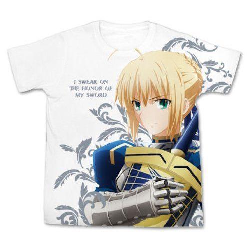 Fate/Zero - Saber Full Graphic T-shirt (White) (L) 図形 あやつり人形 手あそび フィギュア-ゲーム、おもちゃ-フィギュア本体