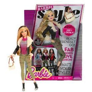 Faux Leather Jacket Barbie(バービー) Mix \u0026 Match Fashions ~11 Doll + Mini-Fashion Book Gift Set ド