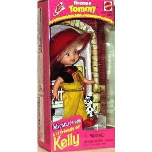 Fire Fighter Fireman Tommy Barbie(バービー) Doll From Adventures with Little Friends of Kelly Seri