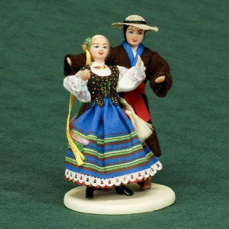 Folk Doll - Podlaski, Couple 5.0 inches お人形さん あやつり人形 図形 フィギュア本体-ゲーム、おもちゃ