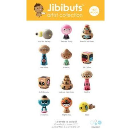 FULL SET OF ALL 12 Jibibut Artist Series Wooden フィギュア 人形 Case of all 12 フィギュア おもちゃの画像