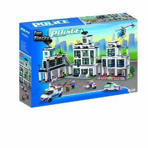 Fun Blocks (Compatible with Lego (レゴ) ) Police Headquarter Blocks Set (1242 ピース) ブロック お