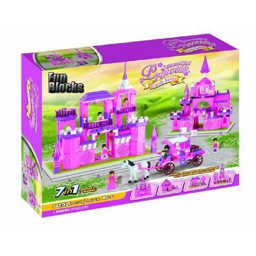 Fun Blocks Beautiful Princess Castle 7-in-1 Brick Set (J5739a) ブロック おもちゃの画像