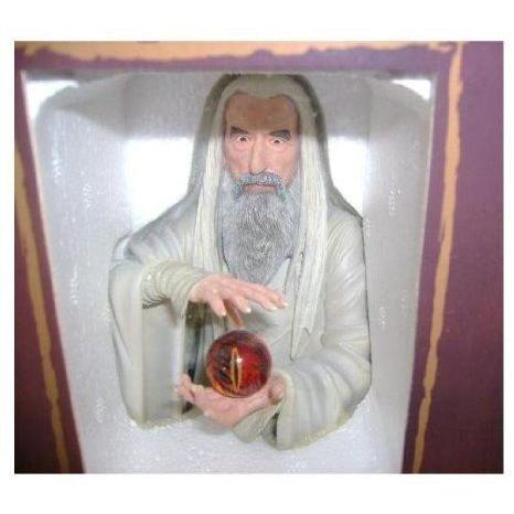 Gentle Giant Lord of the Rings (ロードオブザリング) Saruman Bust with Light-Up Palantir フィギュア