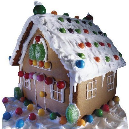 Gingerbread House Holiday Life-Size Cardboard Standee 942 図形 ダイキャスト あやつり人形 フィギュア-フィギュア本体