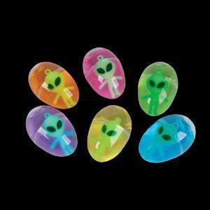 Glow-in-the-Dark Putty Alien Baby Eggs (2 dz) フィギュア おもちゃ 人形