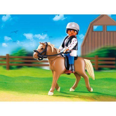 Haflinger Horse with Rider and Stable - Playmobil