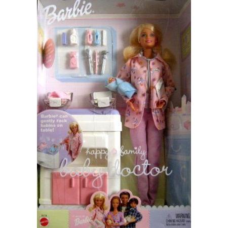 Happy Family Baby Doctor Barbie(バービー) Doll w 2 Baby Dolls (2002) ドール 人形 フィギュア