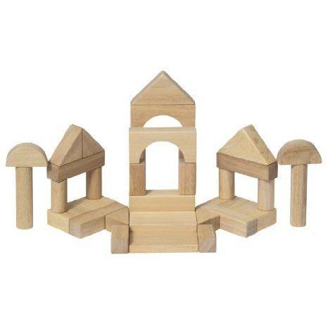 HARDWOOD BLOCK SET, 34 PIECES Case Pack 4 ブロック おもちゃ