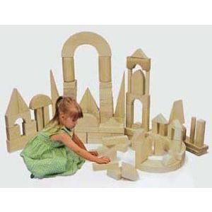 Hardwood Building Block Set - 118 Piece 立ちはだかる 手あそび ゲーム、おもちゃ-フィギュア