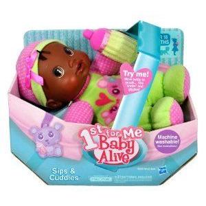 Hasbro (ハスブロ) Year 2009 Baby Alive (ベビーアライブ) 1st For Me Series Machine Washable 10 Inch