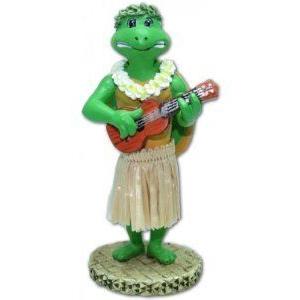 Hawaiian Miniature Dashboard Doll Turtle With Ukulele ドール 人形 フィギュア