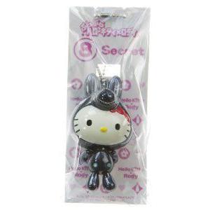 Hello Kitty(ハローキティ) 1 Mini Rody Hanging Mascot Key Ring - Black
