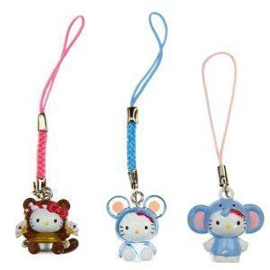 Hello Kitty(ハローキティ) 'Animals A' Mini-Figure Charm Bundle (Japanese Import) フィギュア おもち