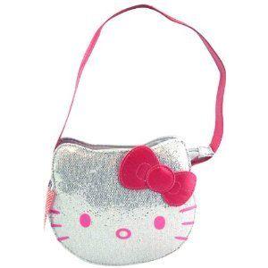 Hello Kitty(ハローキティ) DAZZLE DIE CUT HEAD CROSS BAG-SILVER Licensed - NEW フィギュア おもちゃ