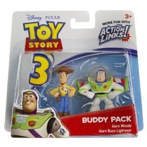 Hero Woody \u0026 Hero Buzz Lightyear: Toy Story 3 (トイストーリー3) Action Links Mini-フィギュア Buddy