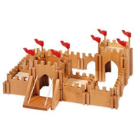 Holztiger フィギュア 人形 Wood Castle with Drawbridge ブロック おもちゃ_1