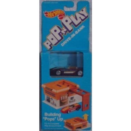 Hot Wheels (ホットウィール) 1:64 スケール Pop 'N Play Drive In Bank with Corvette Car (1988 Mattel