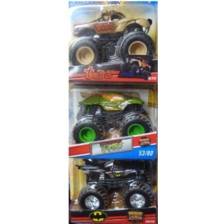 Hot Wheels (ホットウィール) Monster Jam: Batman, Ninja Turtles, Taz 1:55 規摸 ミニカー ミニチ フィギュア本体-ゲーム、おもちゃ