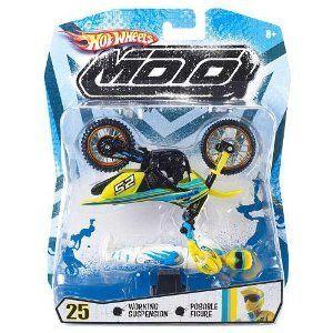 Hot Wheels (ホットウィール) Yellow and Black Moto #25 (Motorcycle with Rider Action Figure) ミニカ