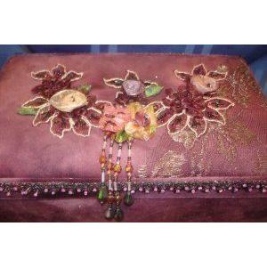 JEWELRY BOX PURPLE BURGANDY お人形さん あやつり人形 図形 フィギュア-ゲーム、おもちゃ-フィギュア本体