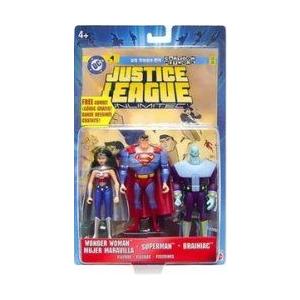 Justice League Unlimited Wonder Woman, スパイダーマン, \u0026 Brainiac 動き図形 Se 131002fn ゲーム、おもちゃ-フィギュア本体-フィギュア