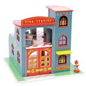 Le Toy Van Wooden Fire Station Set