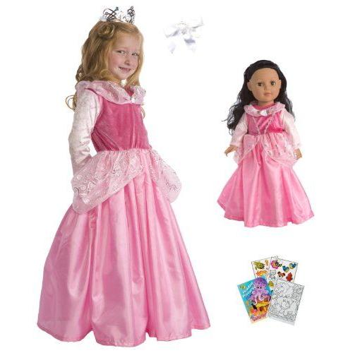 Little Adventure Sleeping Beauty Princess Dress Size 3-5 w/ Doll Dress and Bow ドール 人形 フィギの画像