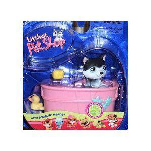Littlest Pet Shop (リトルペットショップ) Portable Pets Husky Dog with Bathtub