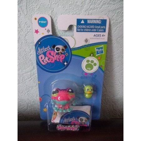 Littlest Pet Shop (リトルペットショップ) Sparkle Pink Frog with Ducky #2387 ゲーム、おもちゃ-フィギュア本体