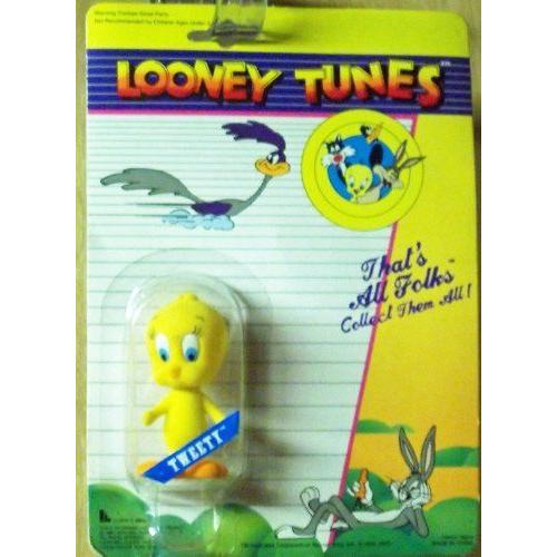 Looney Tunes Tweety 3 Toy Figure (1989) 図形 ダイキャスト あやつり人形 フィギュア本体-フィギュア-ゲーム、おもちゃ