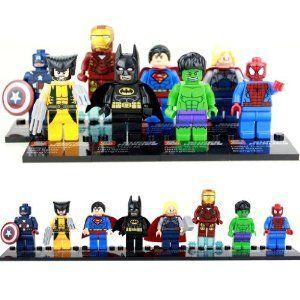 Lots of 8 Super Hero (スーパーヒーローズ) Heroes Miniフィギュア フィギュア Series Toys Building Bl