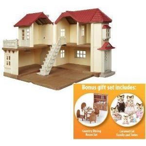 Luxury Townhome ギフトセット (ギフトセット) - Dollhouse (ドールハウス) Set by Calico Critters (CC9