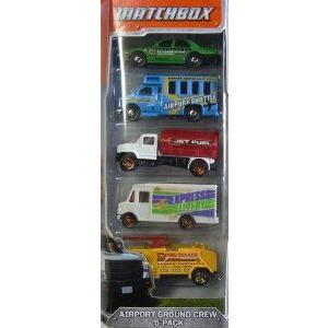 Matchbox (マッチボックス) Airport Ground Crew 5-Pack ミニカー ミニチュア 模型 プレイセット自動車