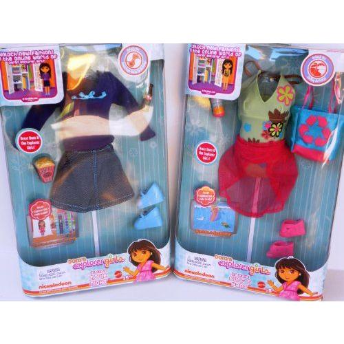 Mattel (マテル社) Dora Links Accessory 2 Pack Combo Surf \u0026 Sand Fashion Set and Movie Night Fashioの画像